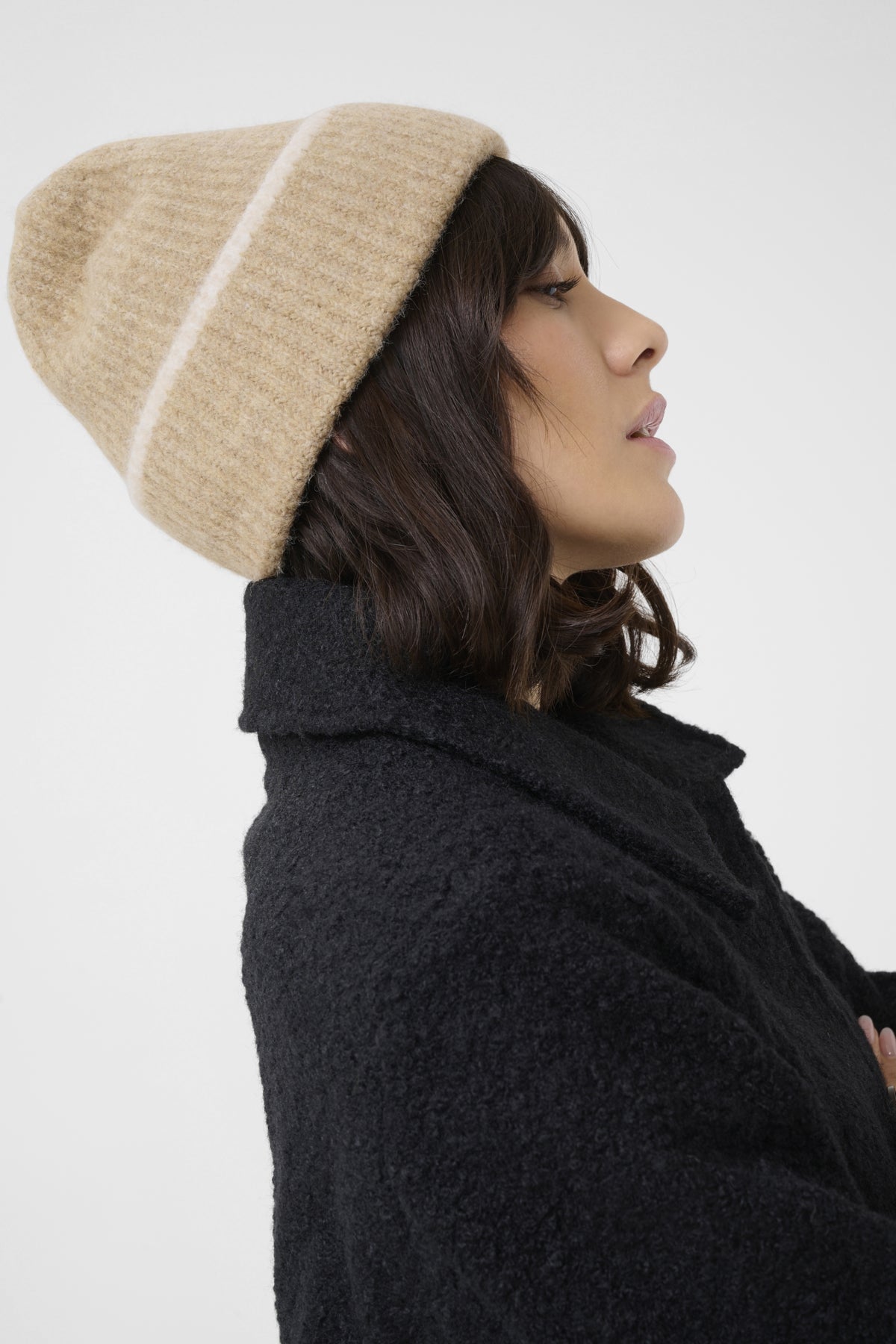 KAsuli Hood SandMelange/Chalk Stripe - 10509856