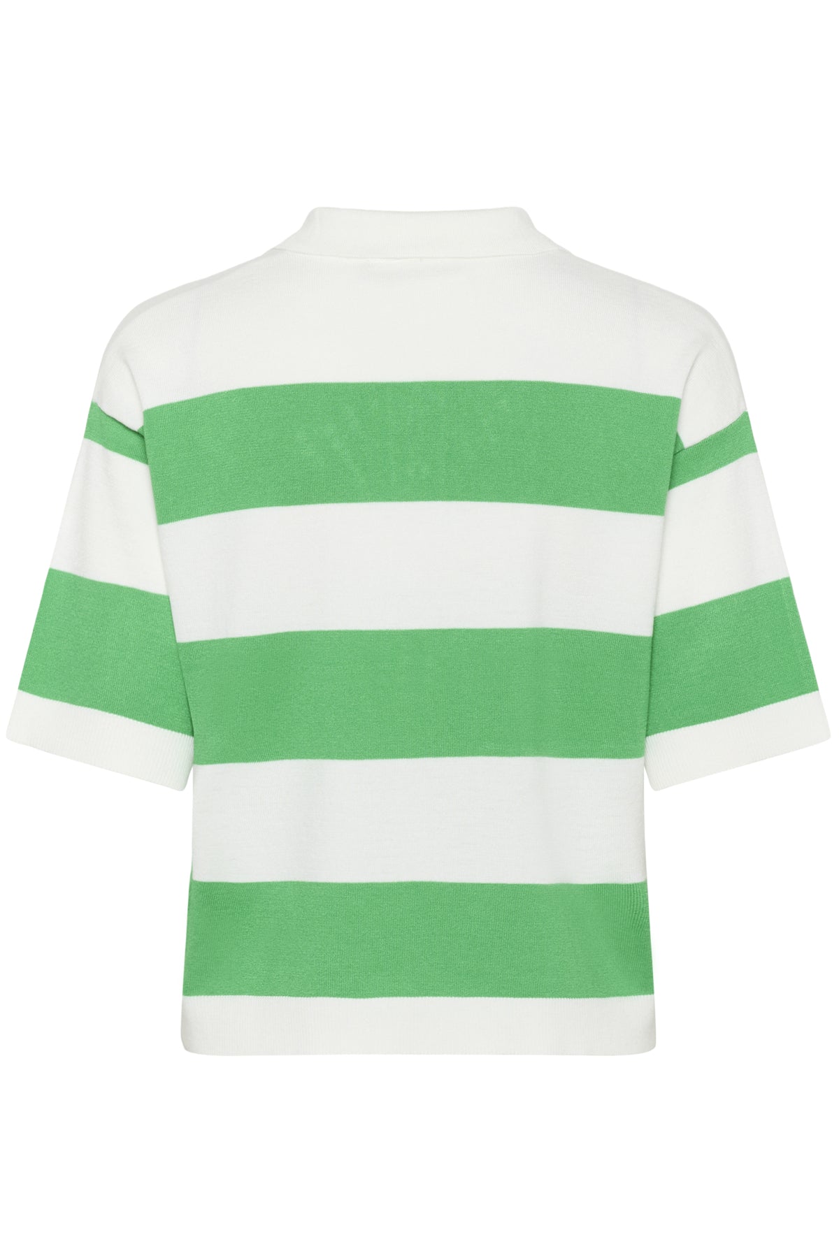 KAlizza Polo Knit Chalk/Bright Green Stripe - 10 - 10509932