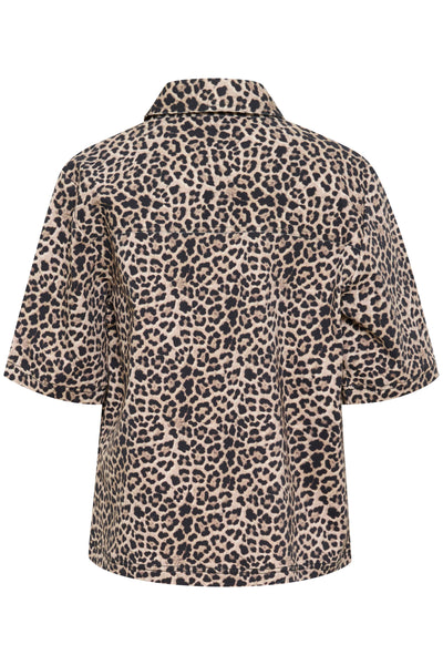 KAleonora Denim Shirt Classic Leopard Print - 10510030 Thumbnail