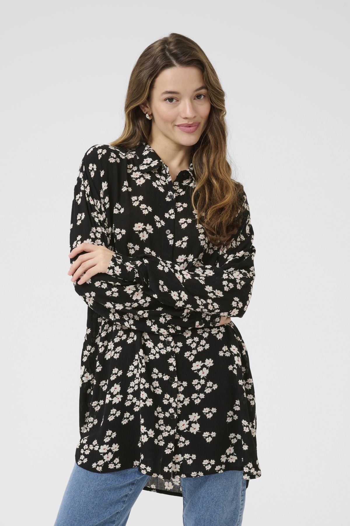 KAthora Amber Shirt Black/Chalk/Red Petit Fleur - 10510035