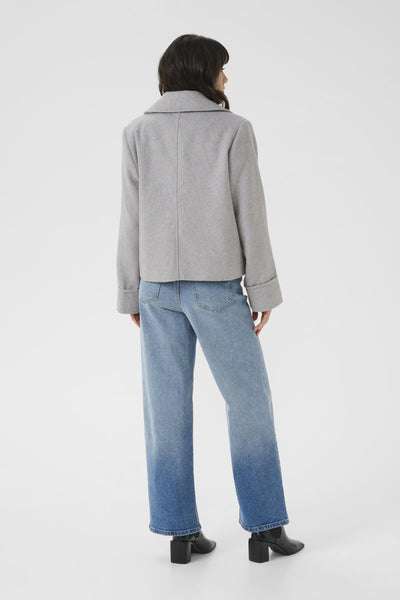 KAjulia Coat Light Grey Melange - 10510068 Thumbnail