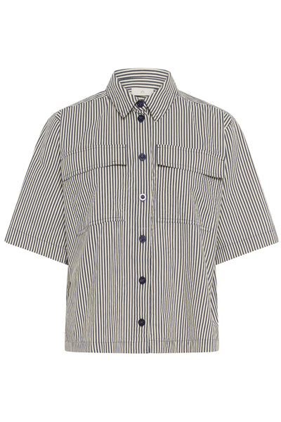 KAnaya striped shirt Midnight/White Stripe Thumbnail