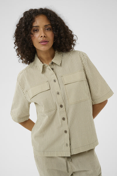 KAnaya striped shirt Brindle / Turtledove Stripe Thumbnail