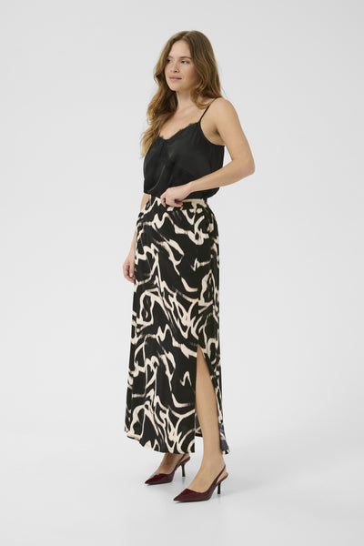 KAmartha Skirt Black/Nature Organic Lines - 10510111 Thumbnail
