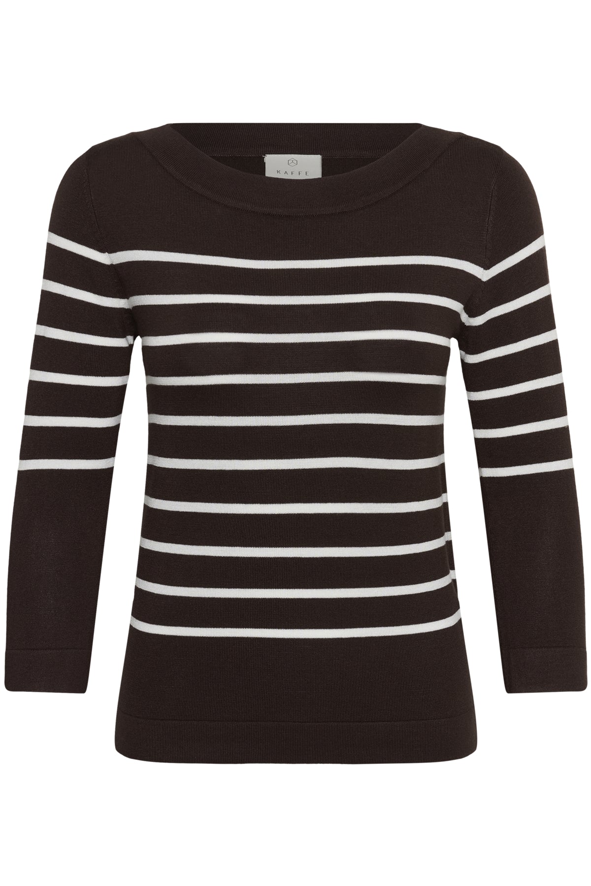 KAlizza boatneck pullover Coffee Bean / Chalk Stripe - 1 - 10510195
