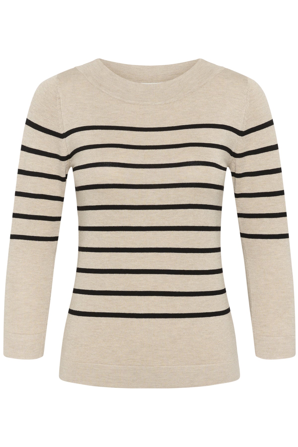 KAlizza boatneck pullover Feather gray melange/black - 1 - 10510195