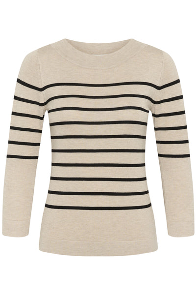 KAlizza boatneck pullover Feather gray melange/black - 1 - 10510195 Thumbnail