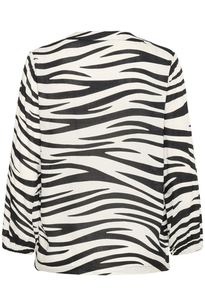 KAjanne Blouse Chalk/Black Animal Thumbnail