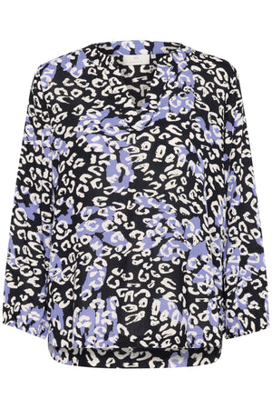 KAjanne Blouse Blue Leopard