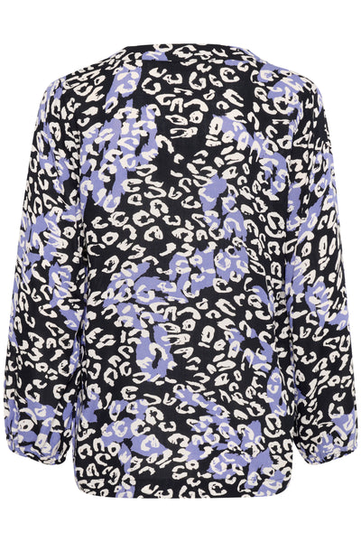KAjanne Blouse Blue Leopard Thumbnail