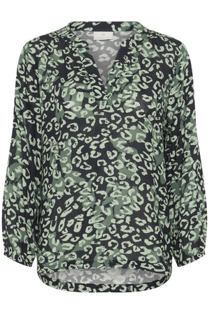 KAjanne Blouse Green leopard