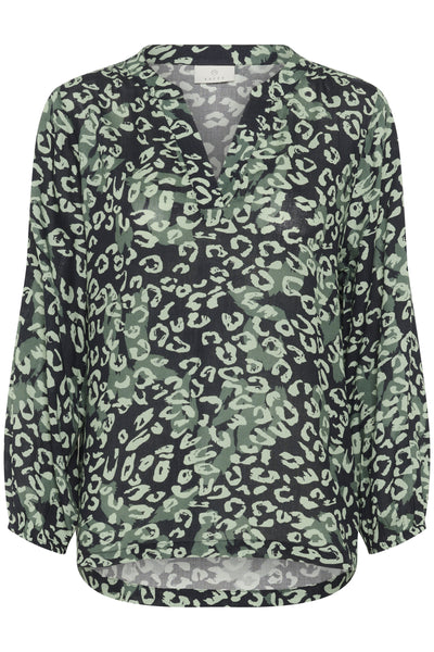 KAjanne Blouse Green leopard Thumbnail