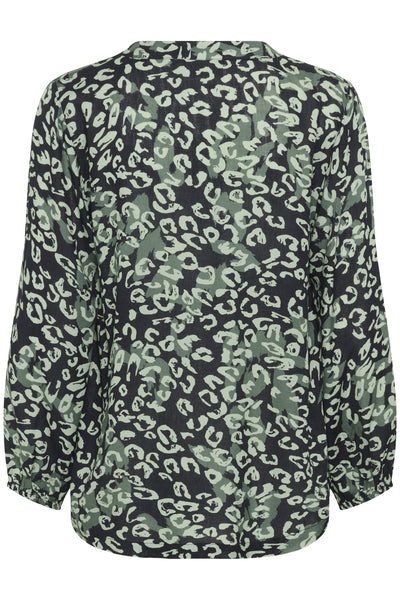KAjanne Blouse Green leopard Thumbnail