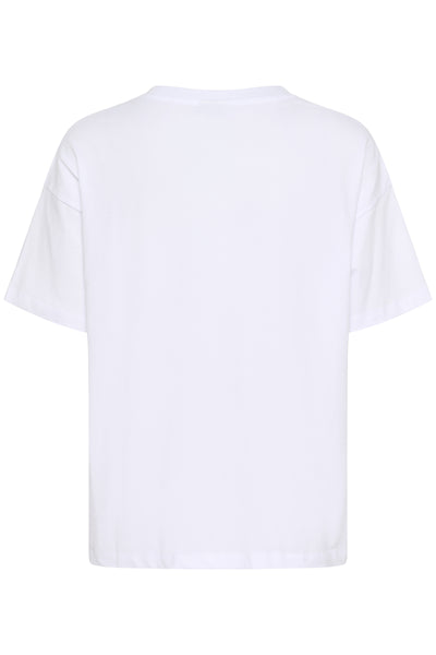 KAadelina T-Shirt Optical White/Red Text Print - 10510210 Thumbnail