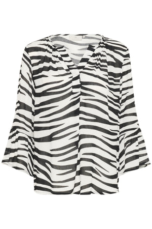 KAlea Blouse Chalk/Black Animal