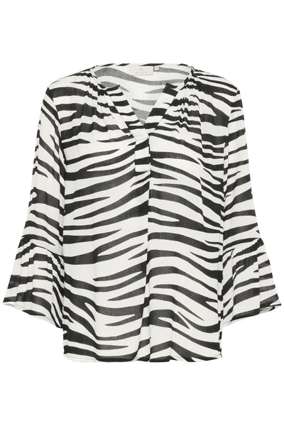 KAlea Blouse Chalk/Black Animal Thumbnail