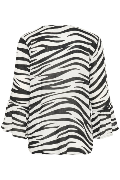 KAlea Blouse Chalk/Black Animal Thumbnail