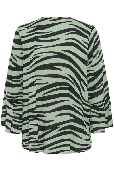 KAjanne Blouse Green/Black Animal Thumbnail