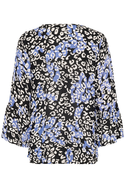 KAlea Blouse Blue Leopard Thumbnail