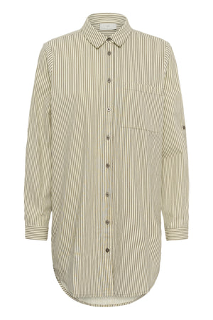 KAnaya Striped Shirt Tunic Brindle / Turtledove Stripe