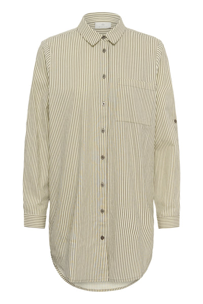 KAnaya Striped Shirt Tunic Brindle / Turtledove Stripe Thumbnail