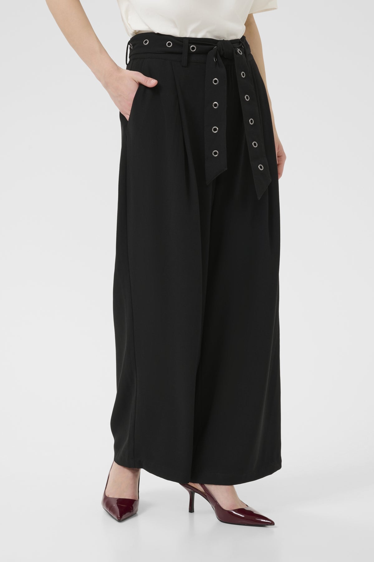 Kalisa Wide Belt Pants Black deep - 10510273