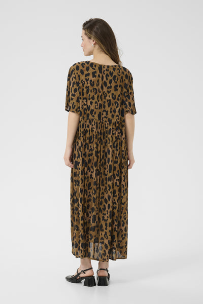 KAjessi Amber Dress Brown Leopard Print - 10510336 Thumbnail