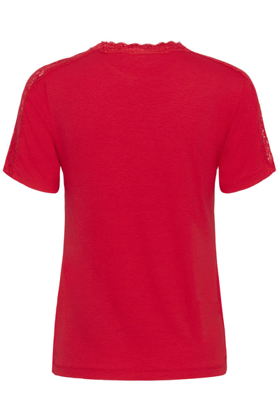 KAjenna Lace T-Shirt True Red - 10510400 Thumbnail