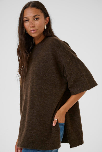 KAniel Pullover Chocolate Brown Melange - 10510479 Thumbnail
