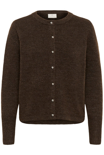 KAniel Knit Cardigan Chocolate Brown Melange Thumbnail