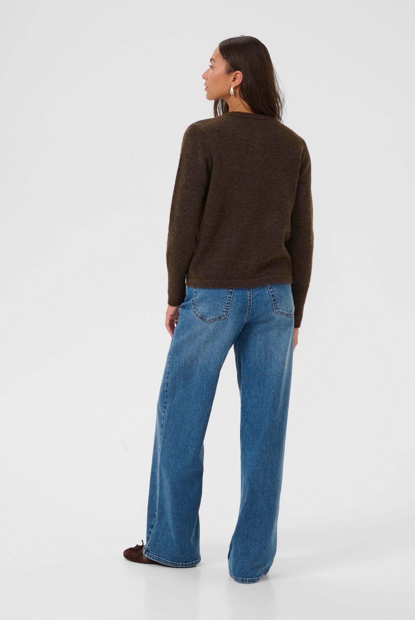 KAniel Knit Cardigan Chocolate Brown Melange