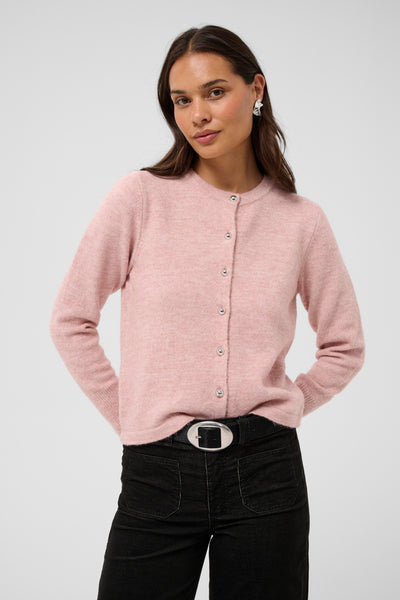 KAniel Knit Cardigan Pale Mauve Melange - 1516071 - 10510481 Thumbnail
