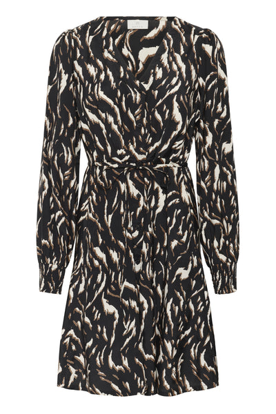 KAmille Dress Black/Brown Graphic Animal - 10510520 Thumbnail