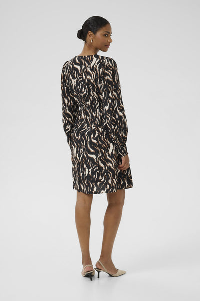 KAmille Dress Black/Brown Graphic Animal - 10510520 Thumbnail