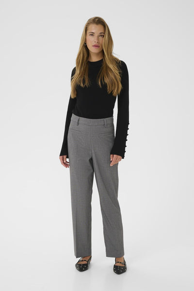 KAellie Pants Grey Melange / Chalk Stripe - 10510547 Thumbnail