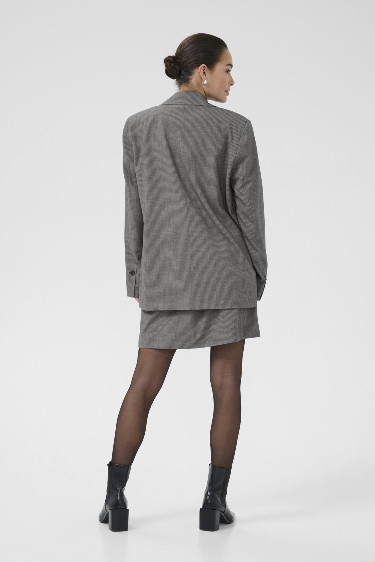 KAellie Blazer Grey Melange / Chalk Stripe - 10510549