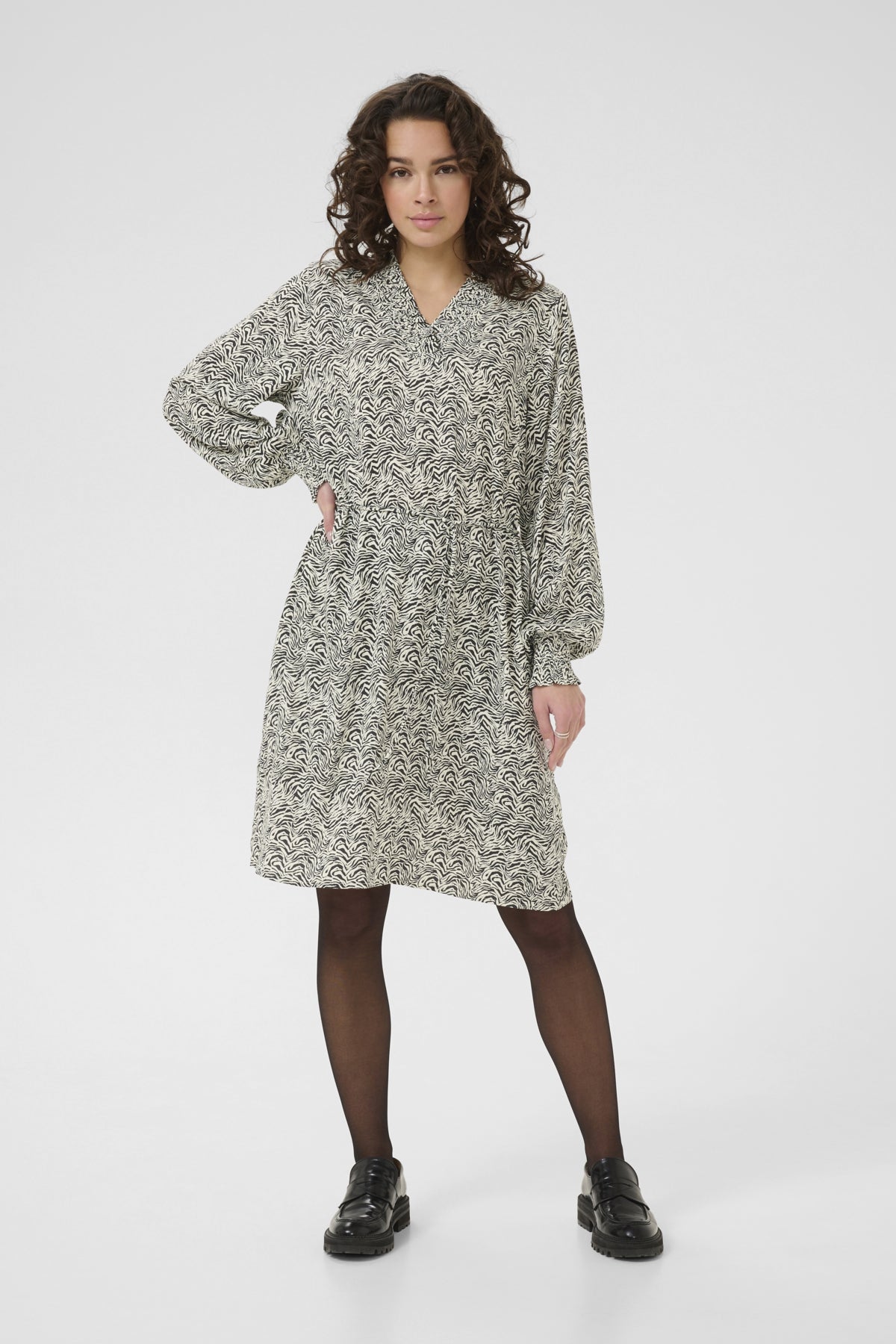 KAmiriam Dress Black Oyster/Turtledove Animal - 10510550