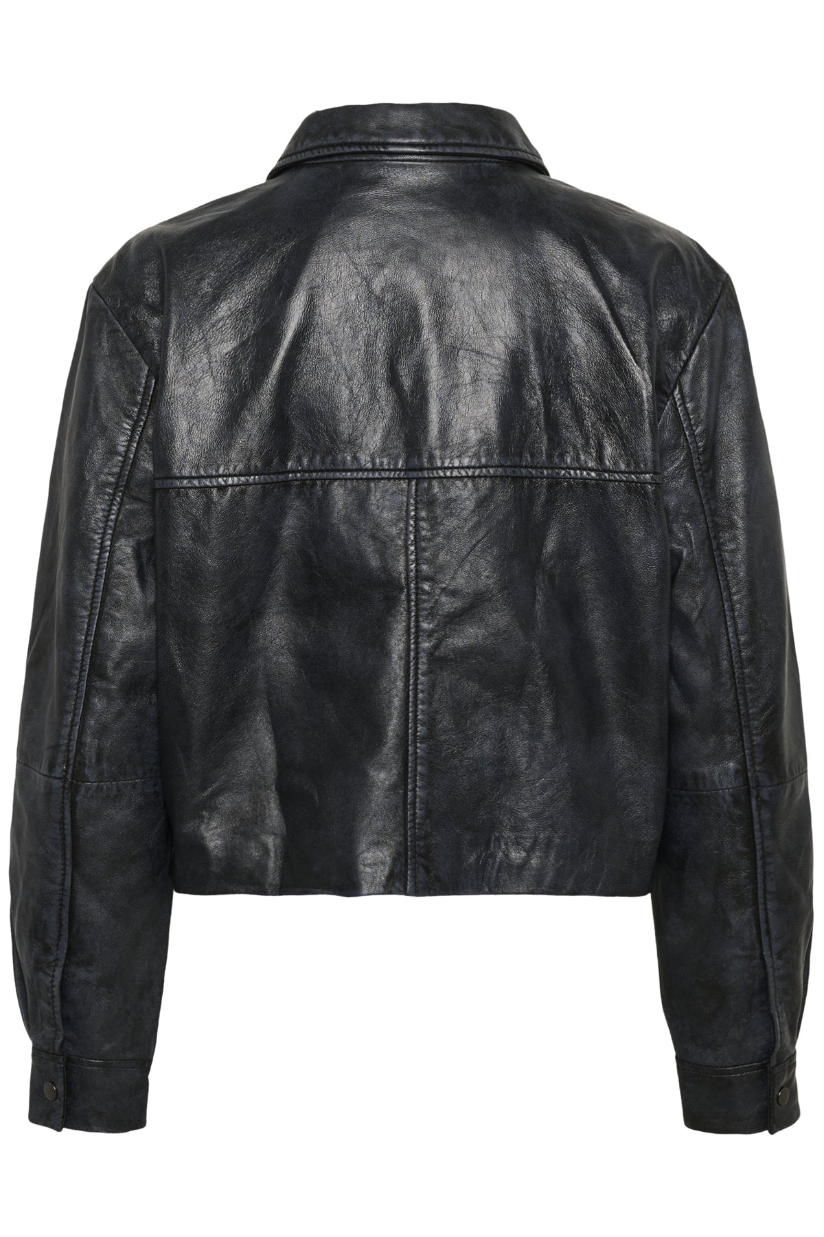 KAvallis Leather Jacket Washed black leather - 10510562