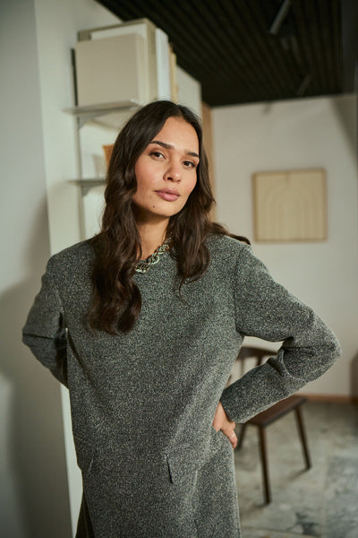 KAalba Dress Black Melange - 10510575 Thumbnail