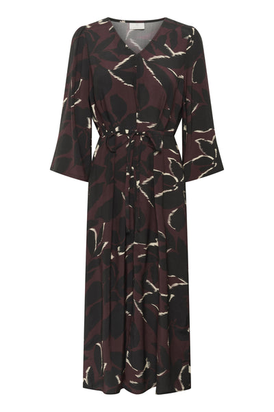 KAmille Dress Windsor Wine/Black Flower - 10510576 Thumbnail