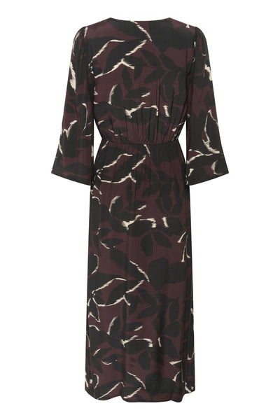 KAmille Dress Windsor Wine/Black Flower - 10510576 Thumbnail