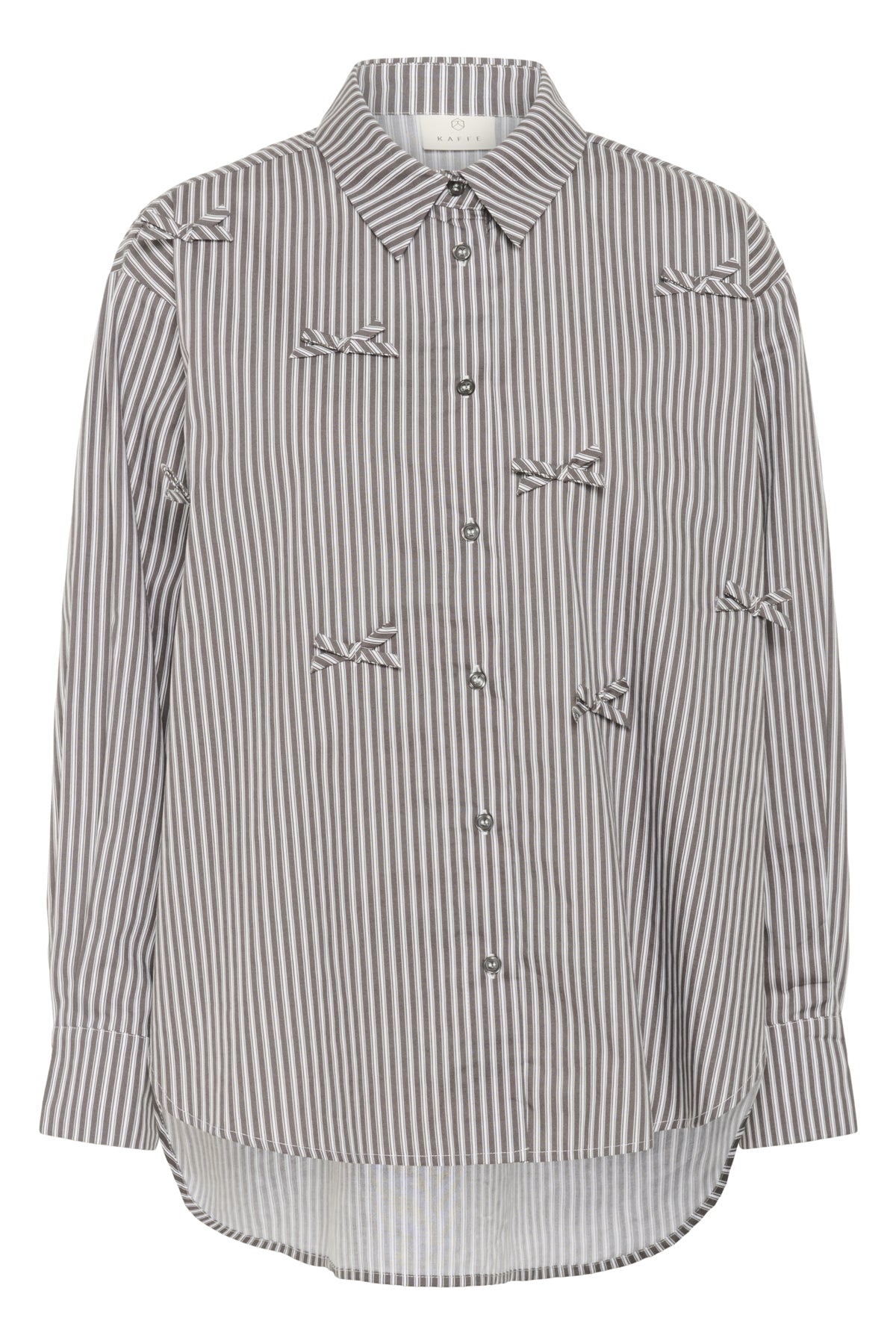 KAmarianne Shirt Grey/White stripe - 10510607