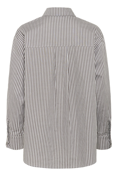 KAmarianne Shirt Grey/White stripe - 10510607 Thumbnail