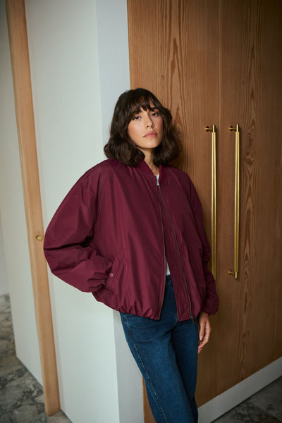 KAlorena Bomber Jacket Windsor Wine - 10510620 Thumbnail