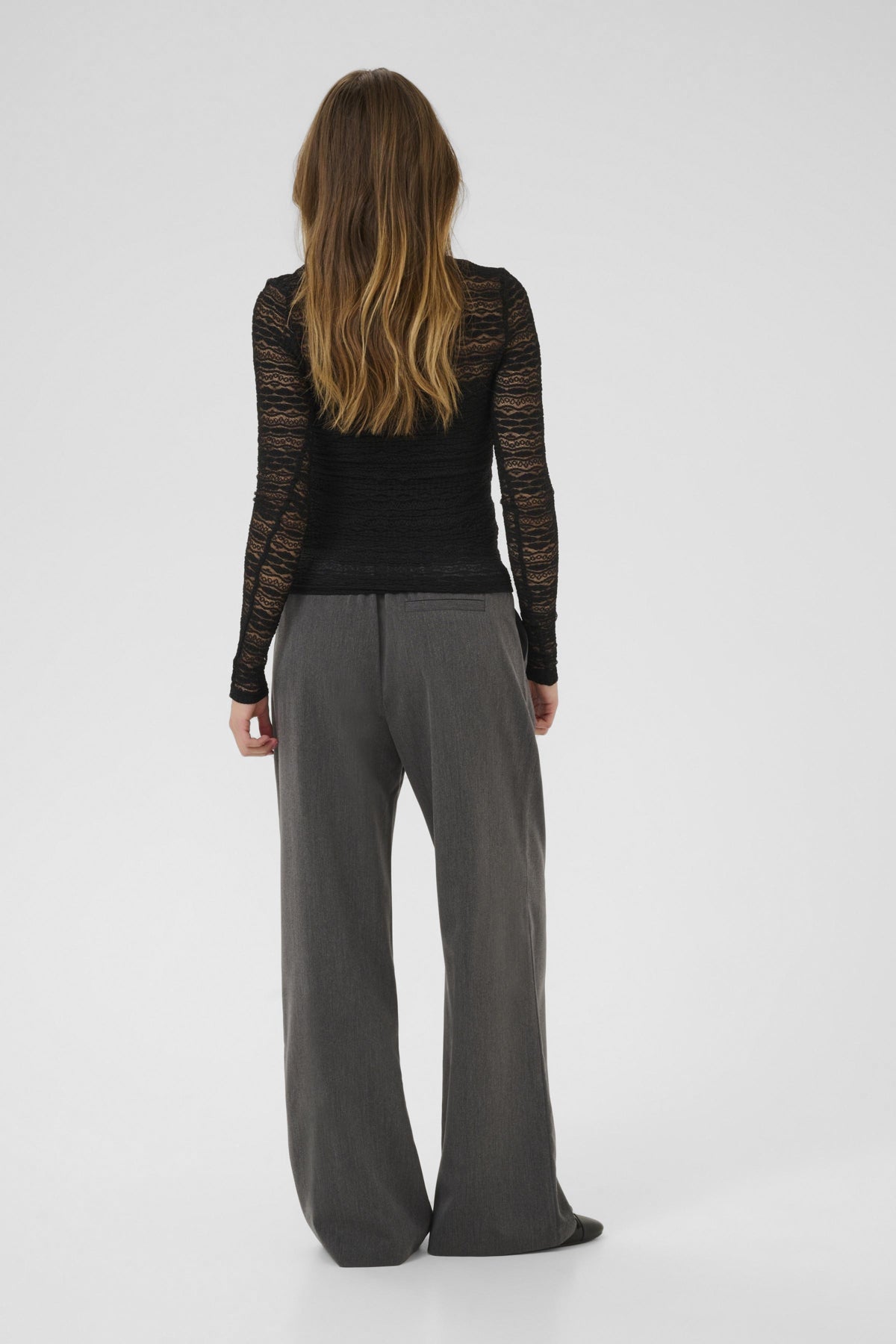 KAlorinda LS Lace T-Shirt Black deep - 10510671