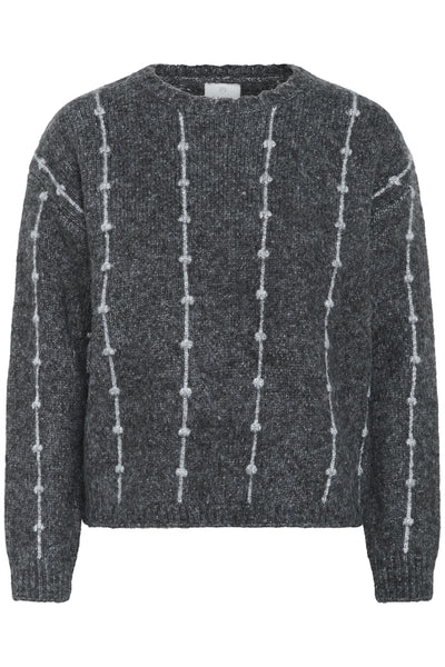 KAlianna Knit Pullover Dark grey melange - 10510673 Thumbnail