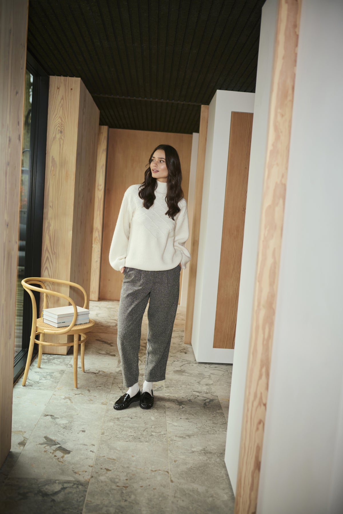KAalba Pants Black Melange - 10510724