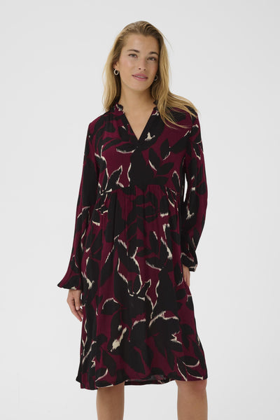 KAlisette Amber Dress Windsor Wine/Black Flower - 10510736 Thumbnail