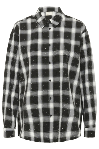 KAluna Shirt Black White Check Studs - 1084 - 10510784 Thumbnail