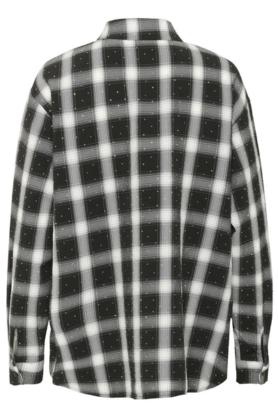 KAluna Shirt Black White Check Studs - 1084 - 10510784 Thumbnail